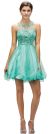 Main image of Beaded Bust Tulle Skirt Short Homecoming Party Dress